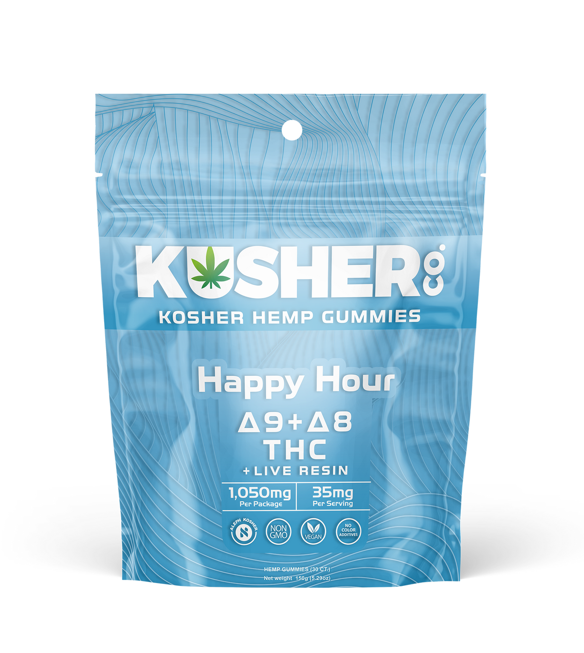 Happy Hour - Kosher Hemp Gummies (d8 +d9 & Live Resin) from info