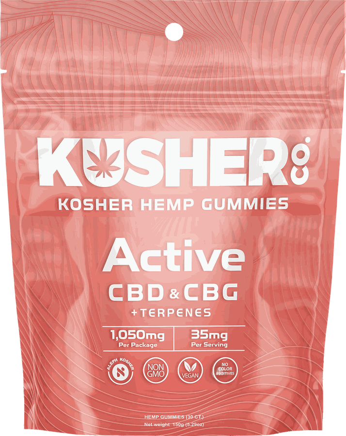 Active - Kosher Hemp Gummies (CBD+CBG & Terpenes)