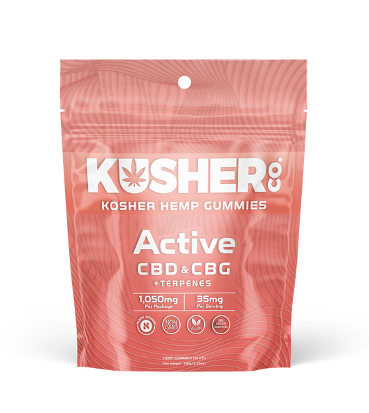 Active - Kosher Hemp Gummies (CBD+CBG & Terpenes)